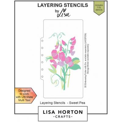 Lisa Horton Crafts Layering Stencils - Sweet Pea